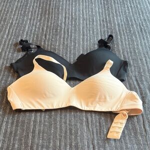 ThirdLove 24/7 Classic Wireless Bra Set Black and Light Pink Size Medium